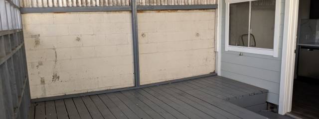 Outdoor patio space (more roof space not shown)