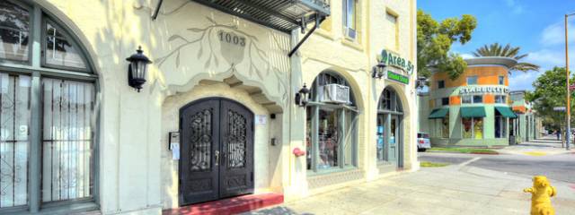 front of the building
